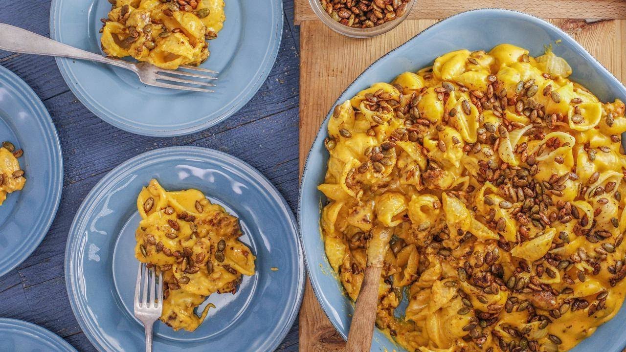 rachael ray cooking turkey pieces How to Make Quick Pumpkin Mac & Cheese with Spiced Pepitas by Rachael