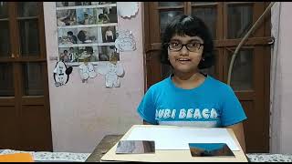 Aadrita making Mirror Maze activity | Butterfly Fields