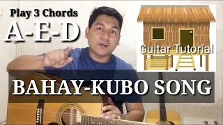 Video thumbnail of "3 Chords,Bahay-Kubo(Easy Guitar)Filipino Song by Kuya Nathan"