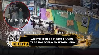 Difunden video de balacera en fiesta de Iztapalapa: Así escaparon los invitados