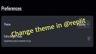 How to change theme on @replit