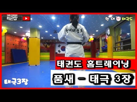 태권도 홈트레이닝) 품새 - 태극3장 #가양동현대태권도 #박관장
