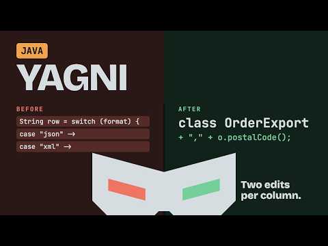 Clean Code in Java: Delete Unused Options (YAGNI)