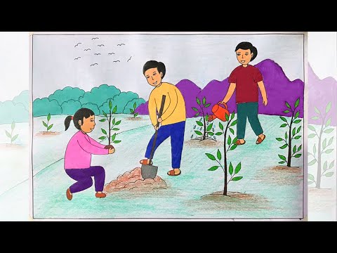 Vẽ tranh vì môi trường tương lai | Vẽ tranh bảo vệ môi trường | Vẽ tranh giữ gìn vệ sinh môi trường