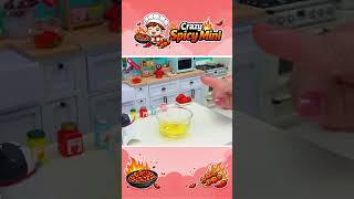Spicy Ramen & Yellow Mustard Fried Chicken | Crazy Spicy Mini #food #tinycolorfood #cooking
