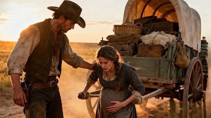 You’re Coming With  Me the Cowboy Said  Seeing the Pregnant Widow Struggling to Pull the Wagon Alone