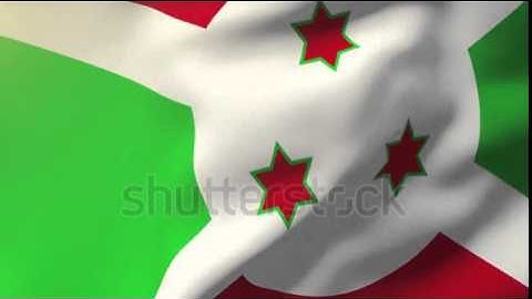 Burundi flag waving in the wind. Looping sun rises style. Animation loop Stock video by