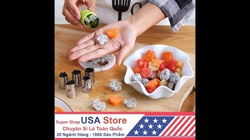 REVIEW Chỉ 29900đ - Bộ 8 Khuôn Inox Cắt Tỉa - Khuôn Cắt Đa Năng Tạo Hình Rau Củ - Trái Cây
