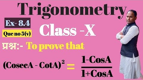 Trigonometry class-X Ex 8.4 question no 5 i ||Trigonometry || Trigonometry solution #Trigonometry