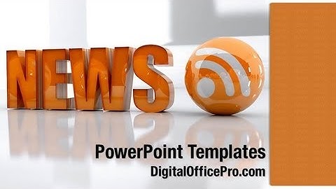 News and RSS PowerPoint Template Backgrounds - DigitalOfficePro #04766W