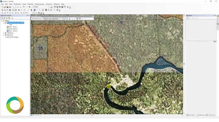 Georeferencing, projections, and shapefile editing with ArcGIS 10.5