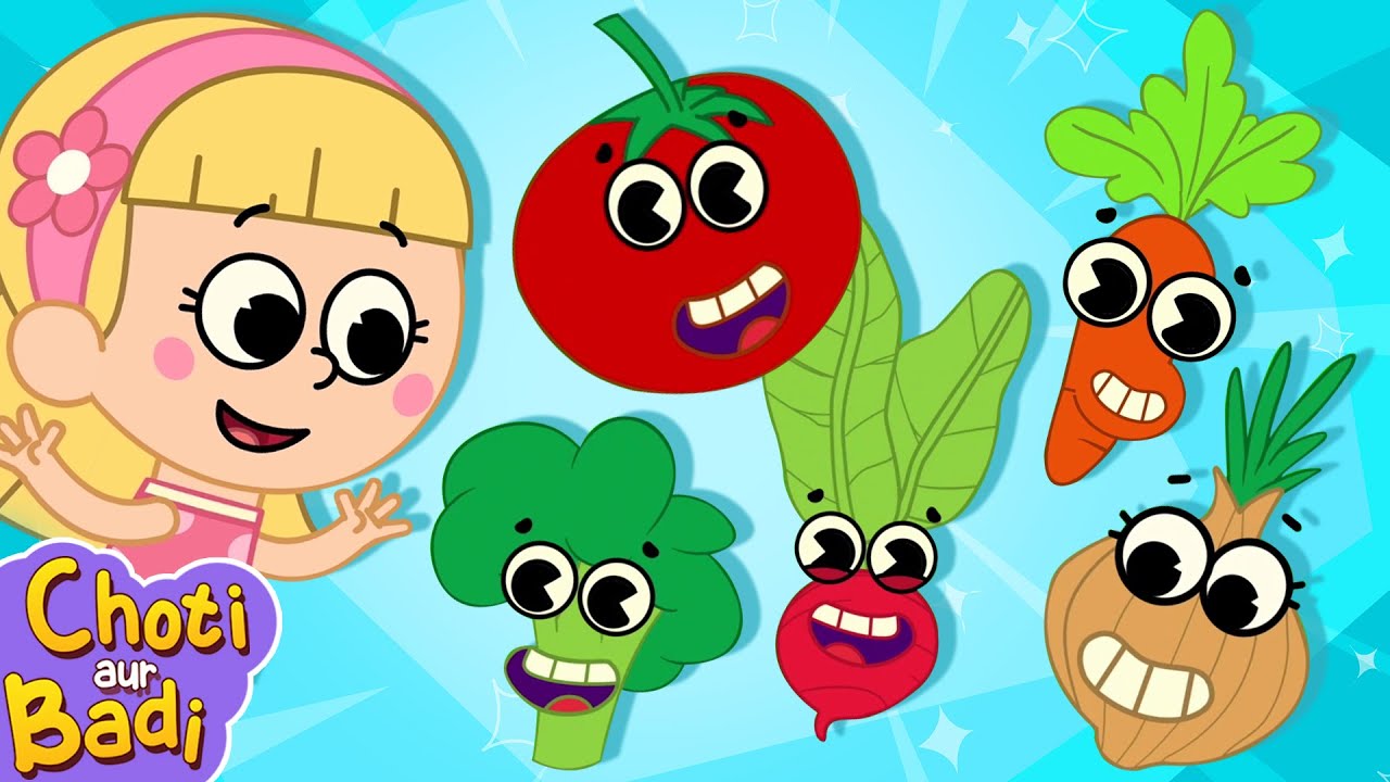 Choti aur Badi | I Love Vegetables Song | Nursery Rhymes for Kids and Children | KidsCamp Hindi