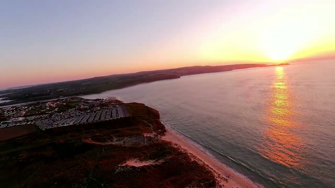 Beachside Holiday Park Hayle St Ives Sunset Drone