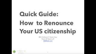 How to Renounce Your US Citizenship: A Quick Start Guide