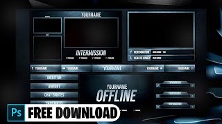 Twitch Streaming overlay Template [ + PHOTOSHOP FREE DOWNLOAD ]