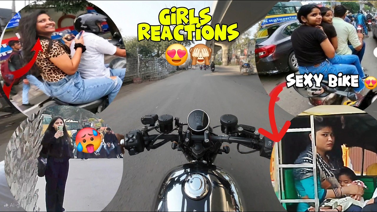 Jawa 42 Bobber Cute Girls Reaction😍 | Crazy Public Reaction