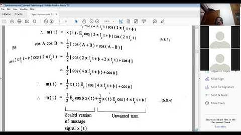 Coherent Detectio of DSB SC Waves