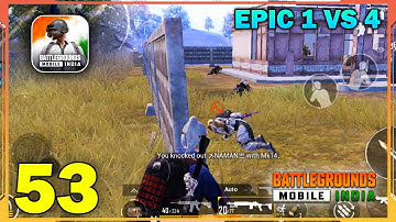 Epic 1 VS 4 Squad Wipe & Chicken Dinner | Battlegrounds Mobile India