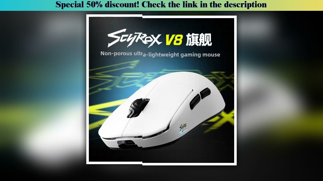 First Look Scyrox V8 Wireless Mouse 8K PAW3950 Low Delay Customization PFS E-Sports Gaming Mouse Lig