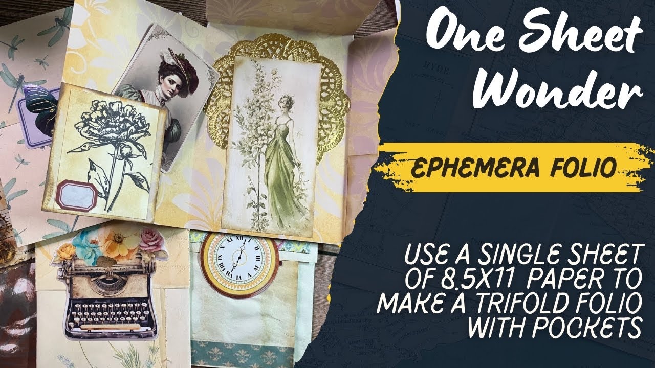 One sheet wonder folio/ Simple Junk Journal Makes - YouTube