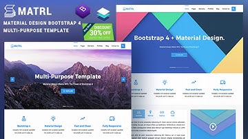 MATRL | Bootstrap 4 Material Design Multipurpose Template | Themeforest Website Templates and Themes