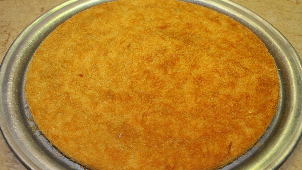 سر عمل الكنافة المحشية بالسوداني أو المكسرات في البيت مثل كنافة الحلواني الجاهزة