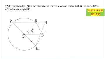 In the fig., PQ is the diameter ROS = 42^°, angle RTS = ? | Class 10 | Concise Mathematics