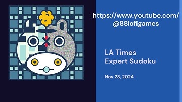LA Times Expert Sudoku - Nov 23, 2024 Solution