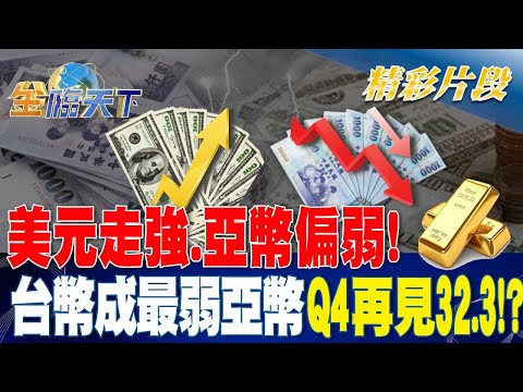 美元走強.亞幣偏弱！ 台幣成最弱亞幣 Q4再見32.3！？| 金臨天下 20231016 @tvbsmoney