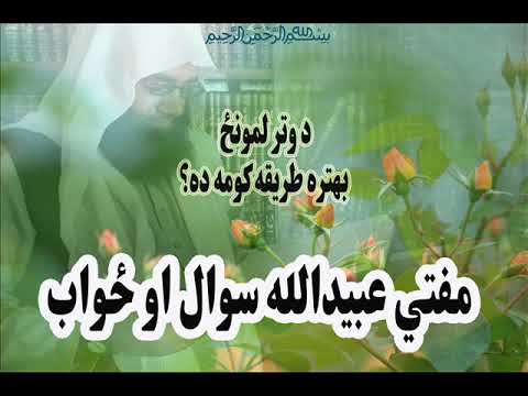 د وتر لمونځ بهتره طریقه کومه ده