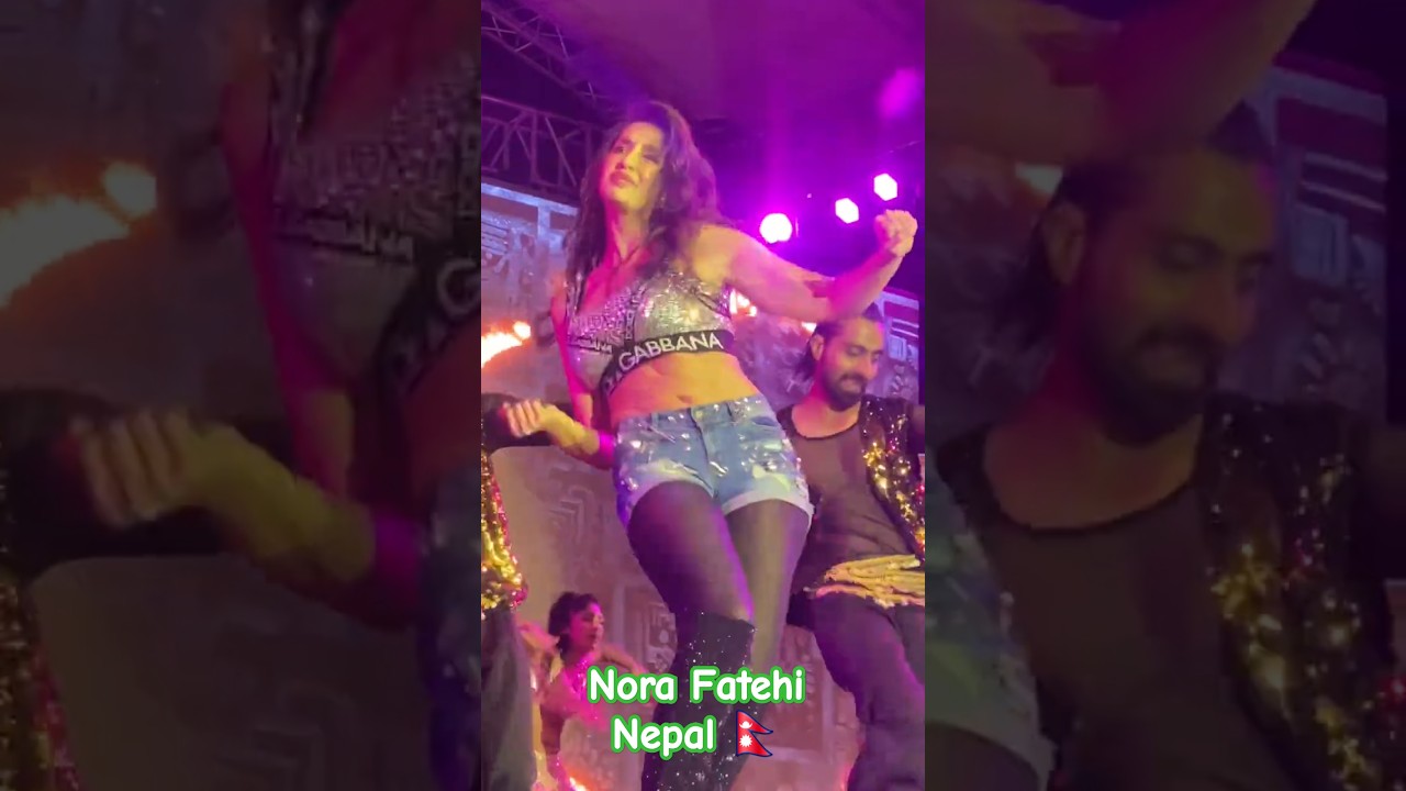 Nora Fatehi's performance at Kathmandu. Huge number of Nepali fans with extreme crowd 