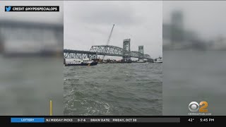 Barge Crane Hits Marine Parkway Bridge Between Queens And Brooklyn