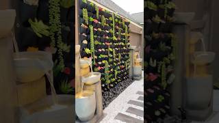 I Turned a Blank Backyard Wall Into a Luxury Garden Oasis 🌿 #shorts #springonshorts #outdoorproject
