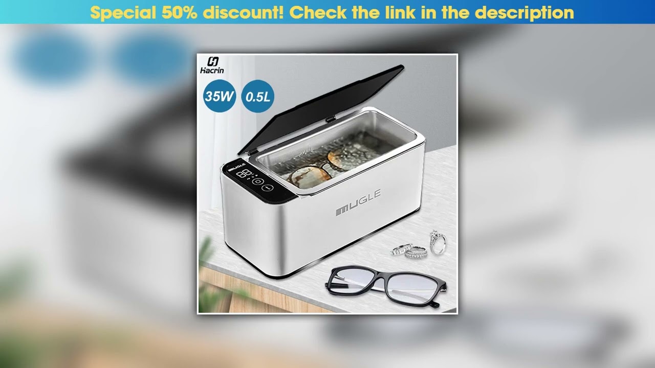 Top Ultrasonic Cleaner Ultrasound Glasses Cleaner 35W Ultrasonic Washing Machine for Glasses Jewelr