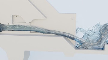 Flow through bottom discharger Simulation - Fluid Mechanics - DualSPHysics