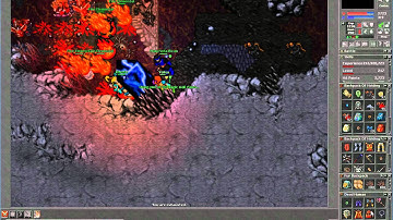 Tibia - Isara Server - Killing lvl 242 Mage Red Skull (Nice loot & 3 soft boots)