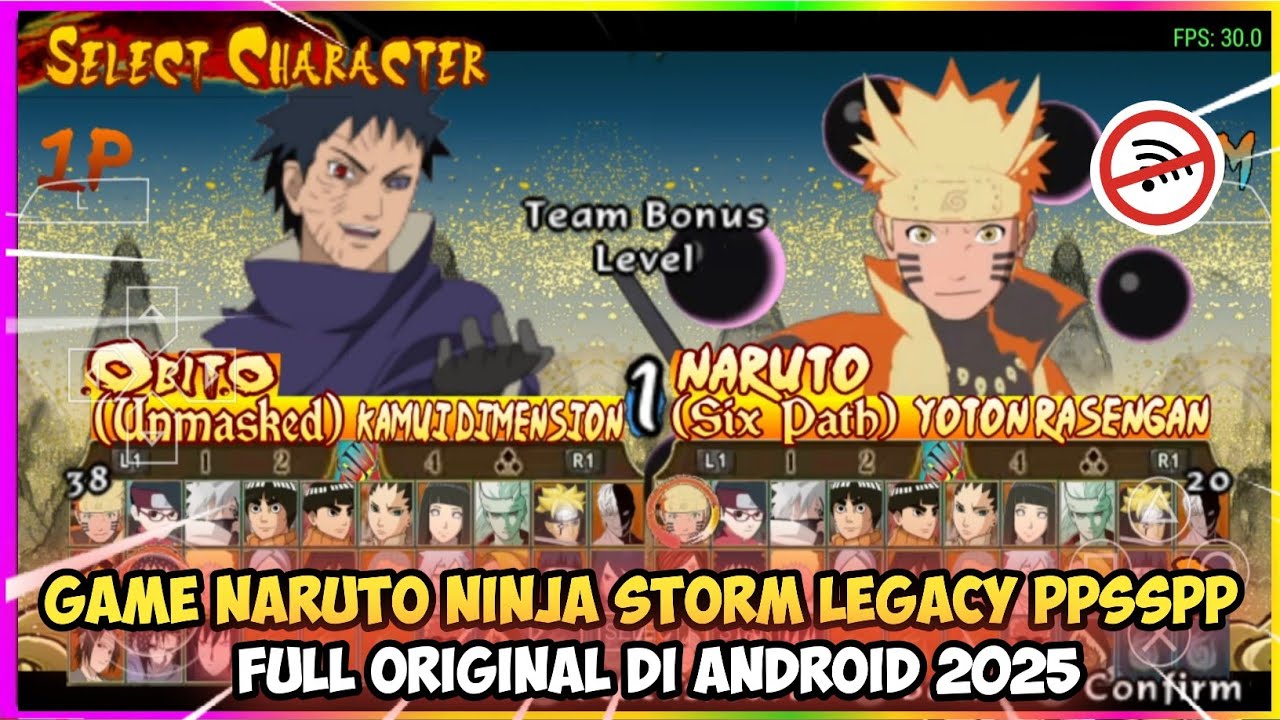 Game Naruto Ultimate Ninja Storm Legacy PPSSPP Ukuran Kecil Terbaru