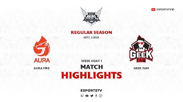 Aura Fire vs Geek Fam HIGHLIGHTS MPL ID S10 | AURA vs GEEK ESPORTSTV