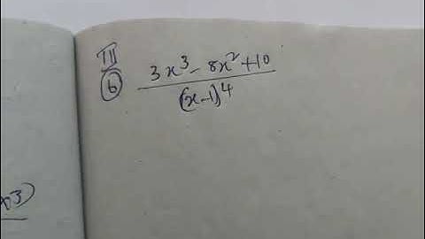 INTERMEDIATE MATHS-2A ( PARTIAL FRACTIONS) EXERCISE 7(A) PROBLEM AND SOLUTION