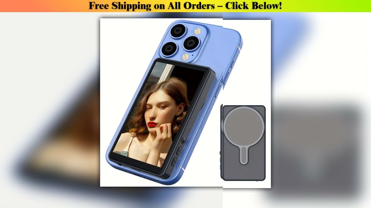 Magnetic Cell Phone Vlog Self Timer Monitor Screen Using Rear Camera Monitor For Live Streaming