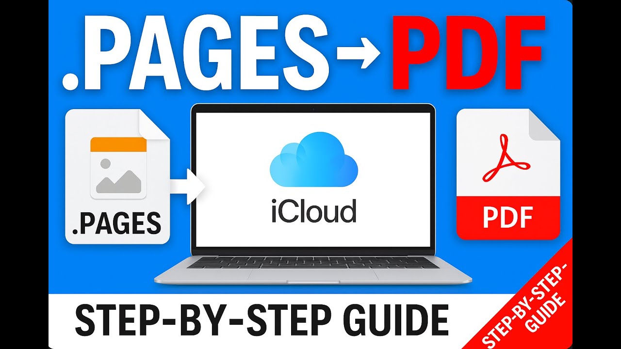 How to Convert a .PAGES File to PDF on Windows PC | iCloud Step-by-Step ...