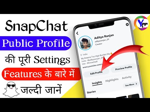 Snapchat Public profile Setup ! Settings ! Add story ! Use features ! Public profile features manage