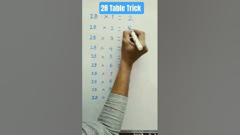 Table 28|| 28 ka table || 28 table trick #shorts #tabletrick #maths