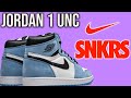 AIR JORDAN 1 UNIVERSITY BLUE | UNC LIVE NIKE SNKRS APP PURCHASE