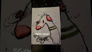 creating new characters is fun as hell, this is 'Gym Sock' #cartoon #Gym #sock