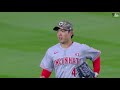 Shogo Akiyama makes a leaping catch in center