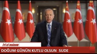 İyi ki doğdun SUDE - İsme özel doğum günü kutlama Resimi