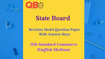 TN | State Board | 12th Commerce Revision Model Question Paper | 2023 | 12th Commerce English Medium