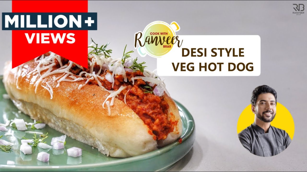 Best & Easy Veg Hot dog recipe | वेज हॉट डॉग घर पे | Chef Ranveer Brar