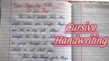 How to write neat cursive handwriting | how to write in cursive handwriting 